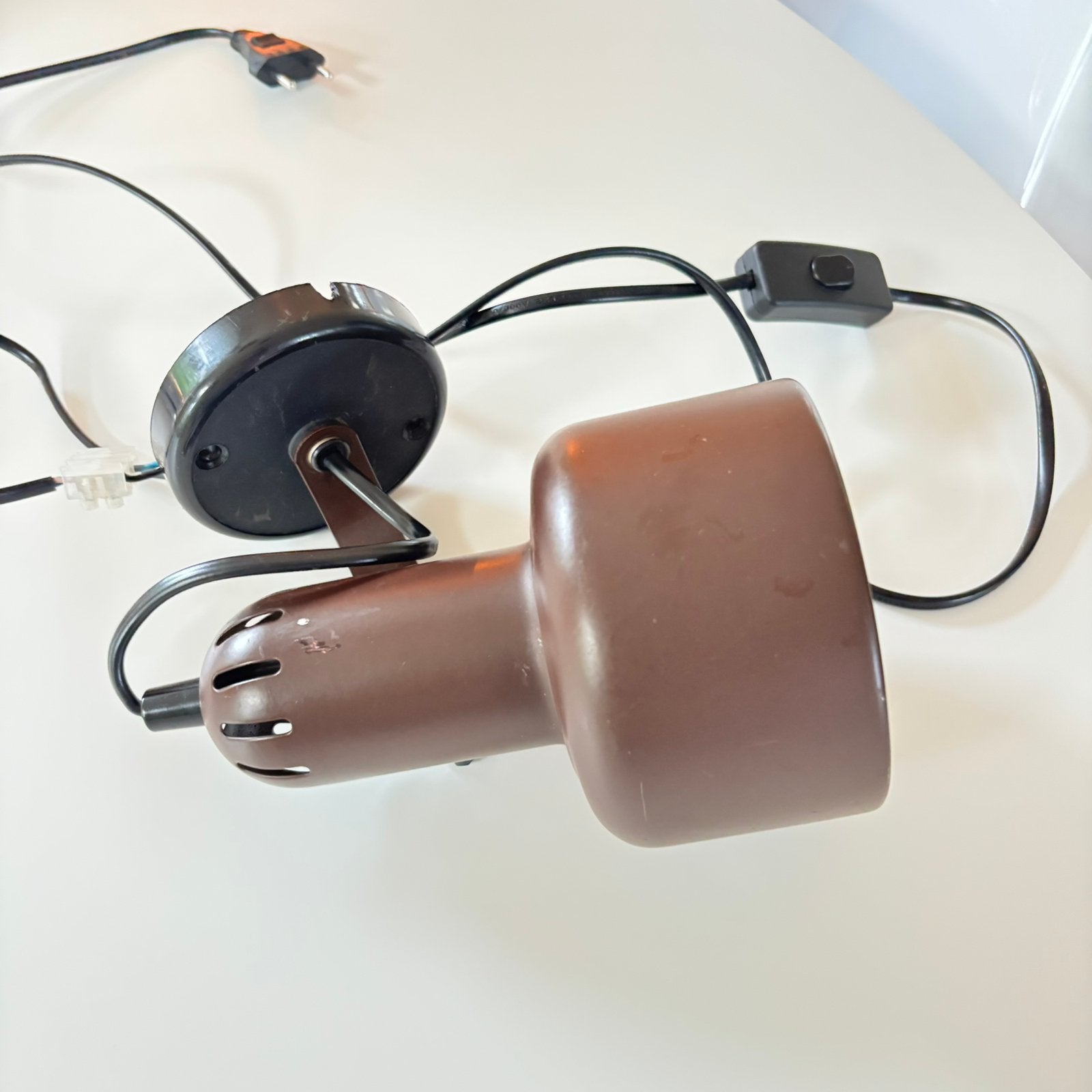 Vintage retro wandspot/wandlampje, Hema, jaren 70, Huis en Inrichting, Gebruikt, Met schakelaar, E27 (groot), Overige merken