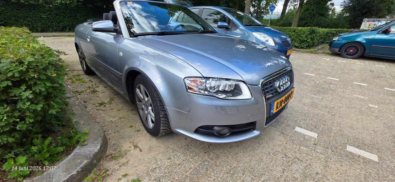 Audi A4 2.0 S-Line 147KW Cabrio AUT 2006 Grijs, Auto's, Audi, 4 cilinders, 4 stoelen, A4, Particulier