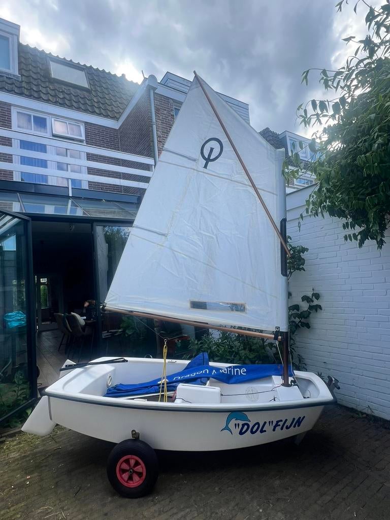Mooie snelle optimist, Ophalen of Verzenden, Gebruikt, Overige typen, Minder dan 15 m²