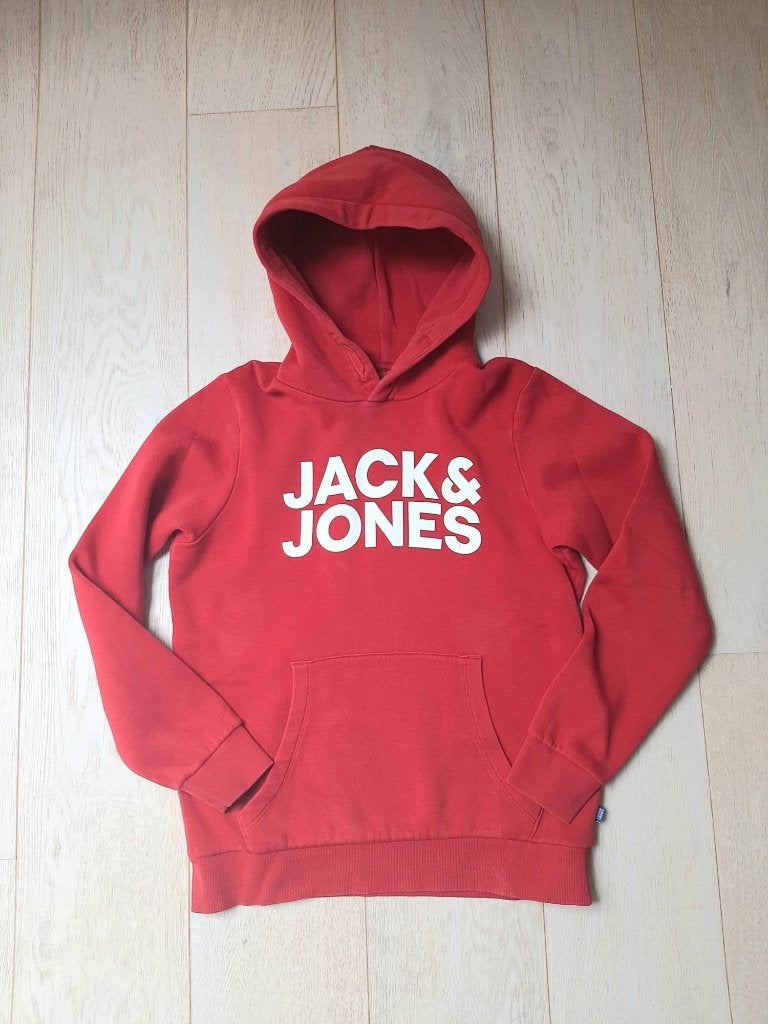 Jack & Jones rode hoody / sweater maat 164, Gebruikt, Trui of Vest, Ophalen of Verzenden, Jongen
