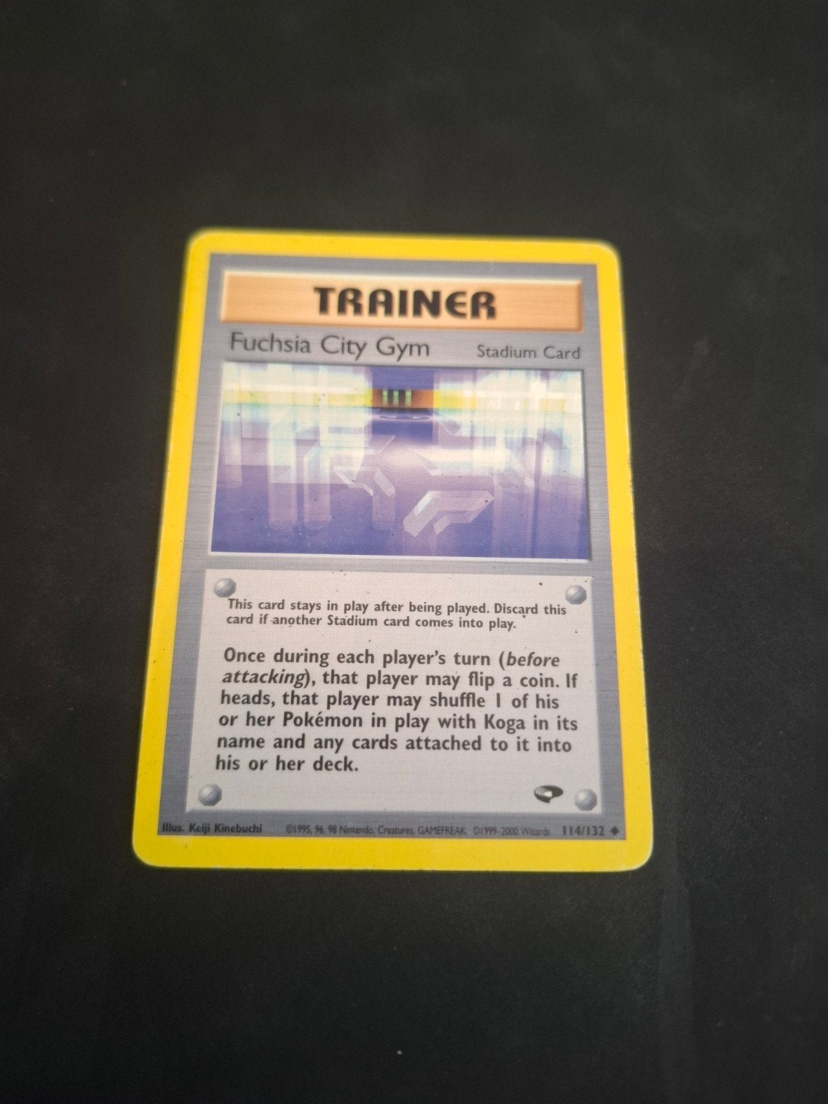 Pokémon Gym Heroes Fuchsia City Gym Trainer Kaart, Ophalen of Verzenden, Gebruikt, Losse kaart