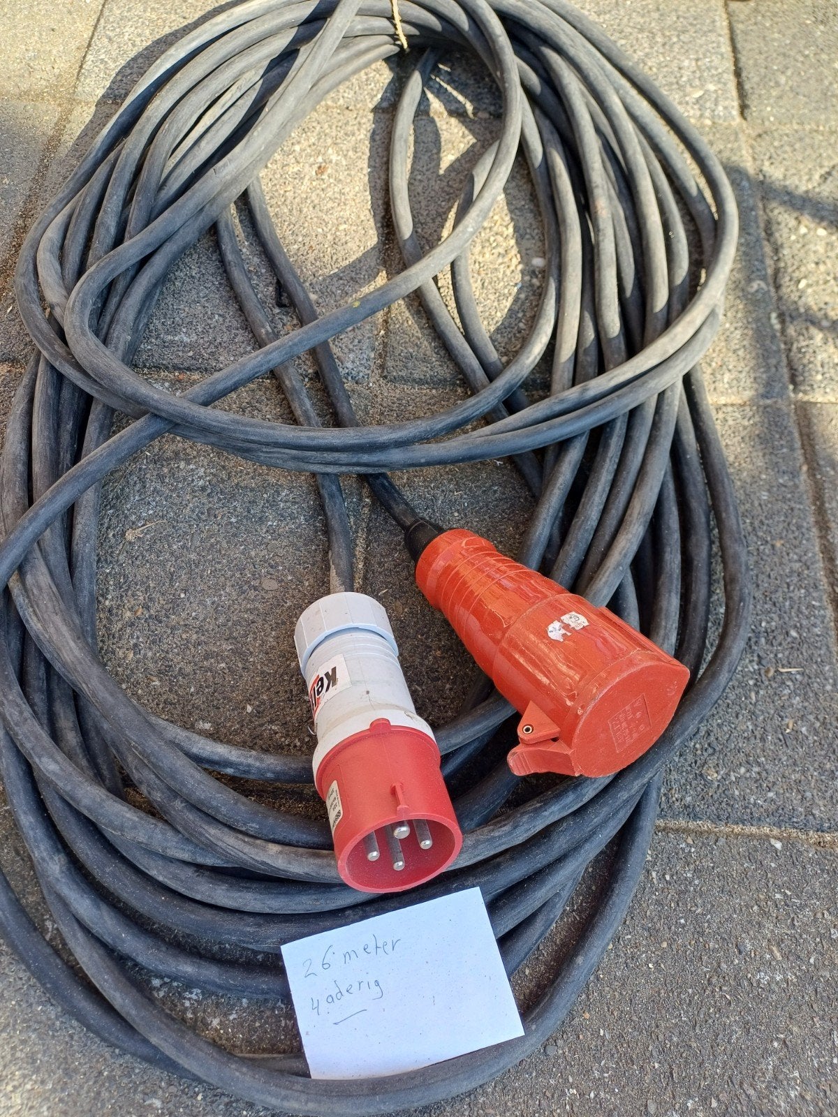 26 meter krachtstroom kabel, Doe-het-zelf en Verbouw, Elektra en Kabels, Ophalen, Kabel of Snoer