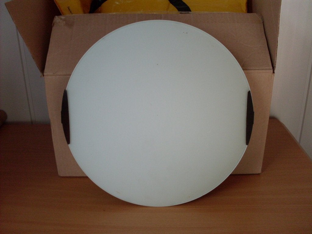 mooie nog geen jaar gebruikte ronde plafondlamp, Ophalen, E14 (klein), 33 cm, Wit