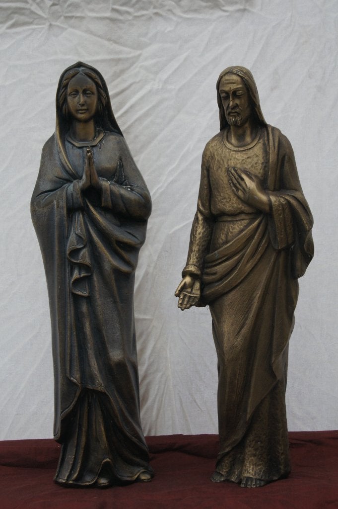 Maria en Jezus     ( Bronzen, Antiek en Kunst, Ophalen of Verzenden