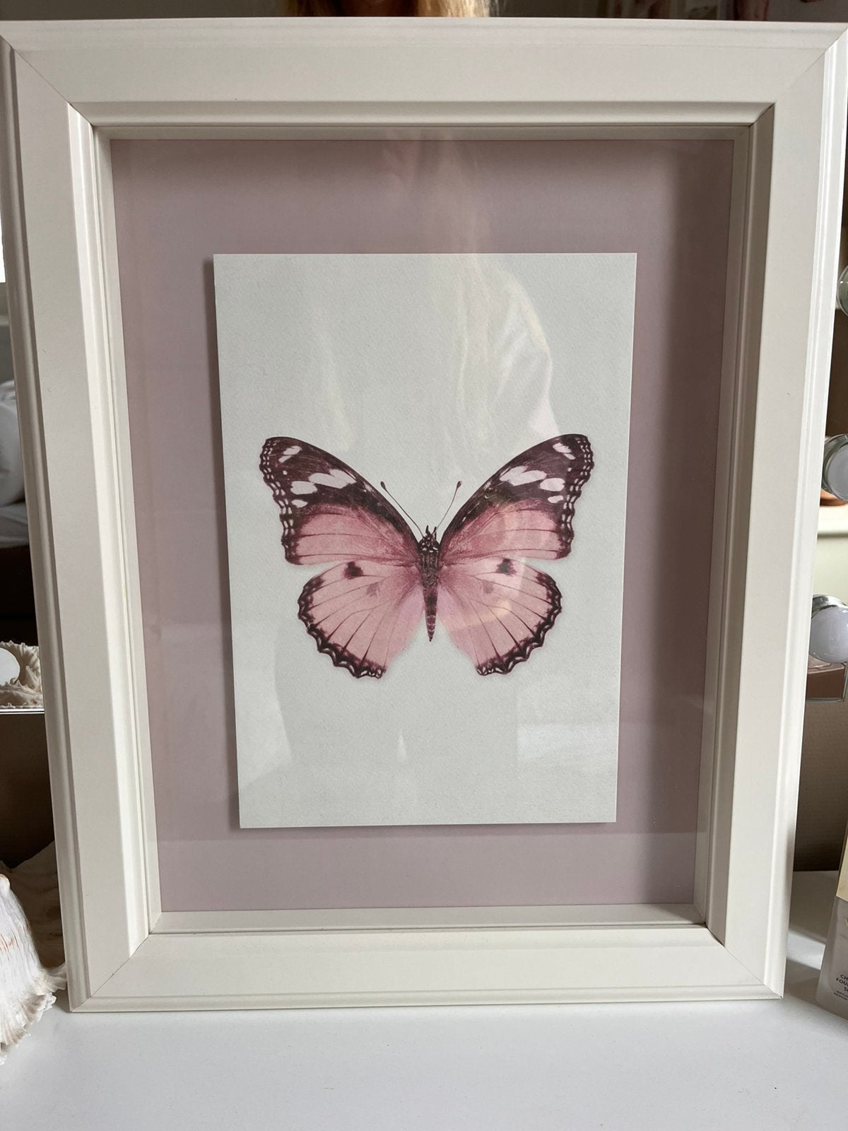 Ingelijste vlinderprint fotolijst - 40x50 cm, Ophalen, Zo goed als nieuw, Hout