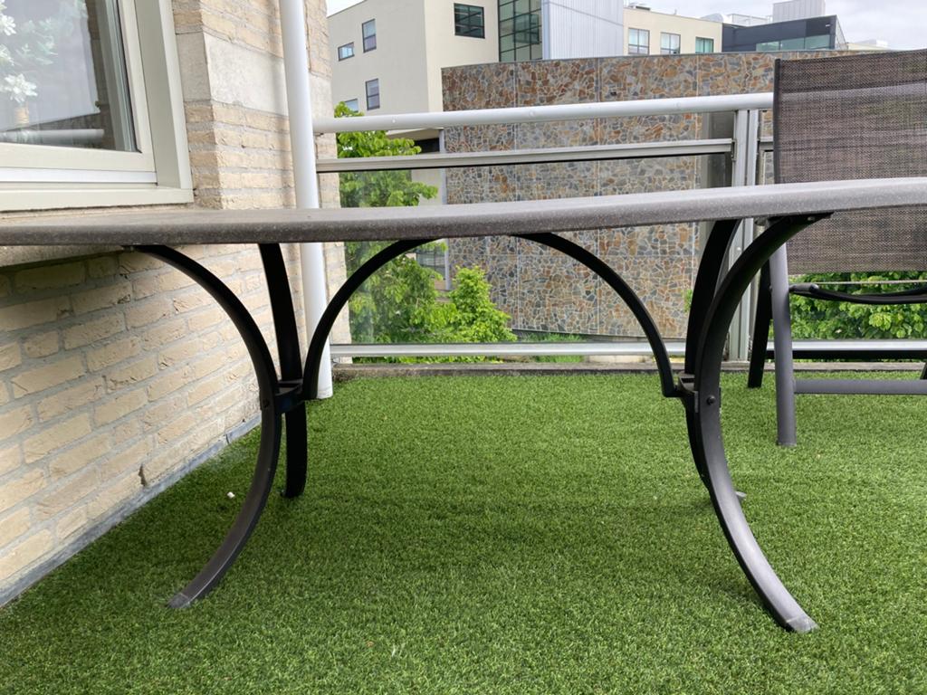 Tuintafel (eettafel), Tuin en Terras, Tuinsets en Loungesets, Ophalen, Gebruikt, Overige materialen