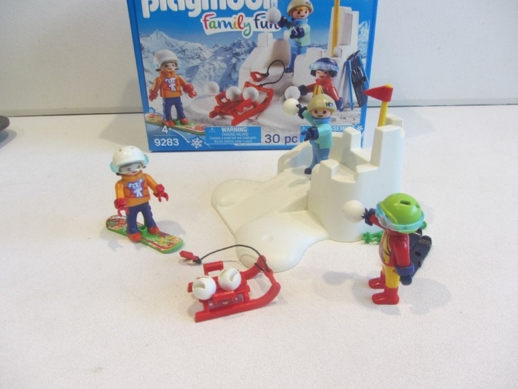 PLAYMOBIL Sneeuwballengevecht - 9283 met doos, Ophalen of Verzenden, Gebruikt, Complete set