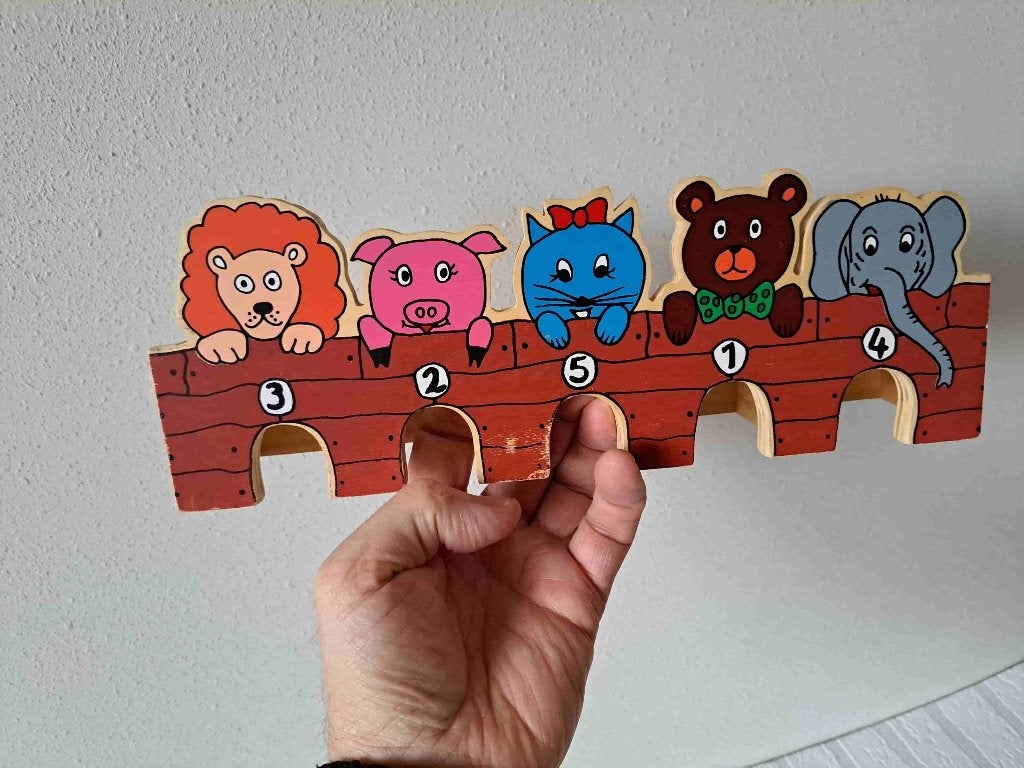 Knikkerspel wilde dieren, hout. 30x10x6,5cm., Kinderen en Baby's, Speelgoed | Educatief en Creatief, Ophalen of Verzenden, Gebruikt