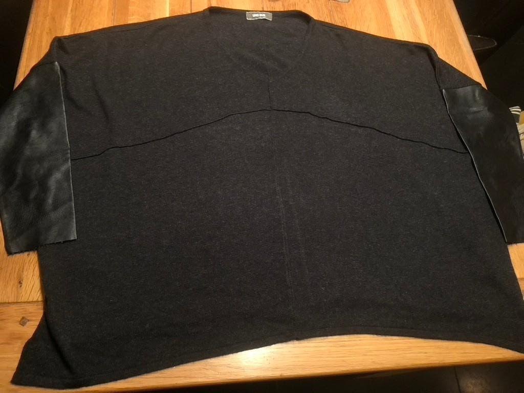 Donkergrijze Uno Due trui, mt XL oversized, Kleding | Dames, Grote Maten, Zo goed als nieuw, Trui of Vest, Grijs, Verzenden