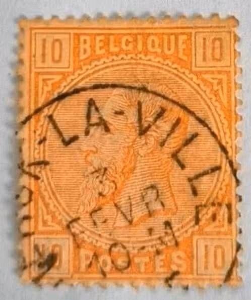 Belgie 1883 - OBP 38 - Koning Leopold II, Postzegels en Munten, Postzegels | Europa | België, Koninklijk huis, Frankeerzegel, Ophalen of Verzenden