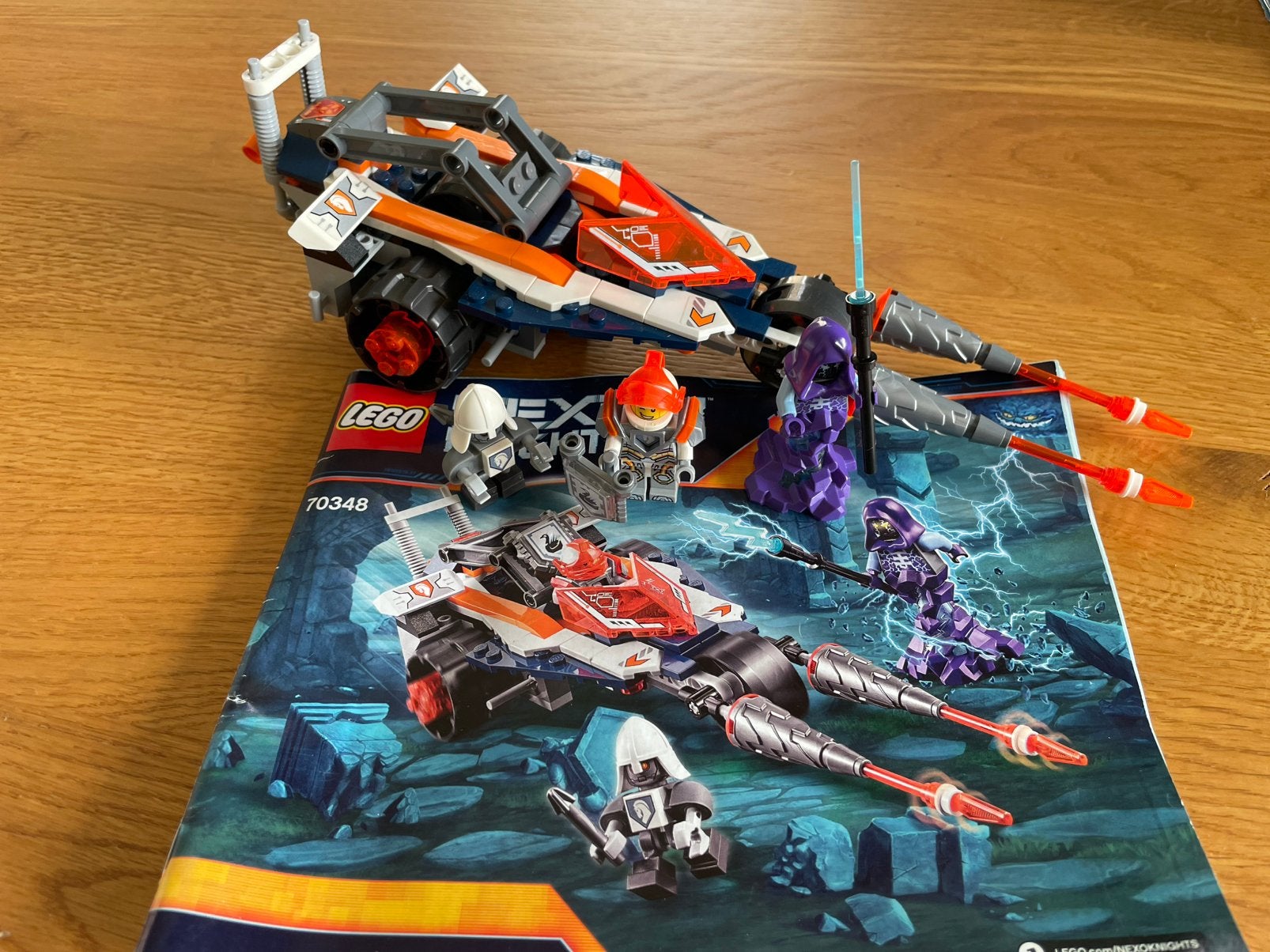 70348 LEGO Nexo Knights Lance's dubbele Jouster, Ophalen of Verzenden, Zo goed als nieuw