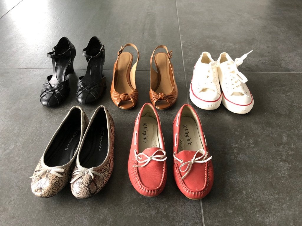 4 paar dames schoenen, maat 37, Verzenden, Zwart, Sneakers of Gympen, Gedragen