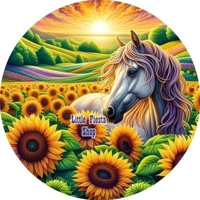 L2069 icing frosting paard 17cm eetbare taart plaat print, Ophalen of Verzenden, Nieuw, Taarten, Versiering