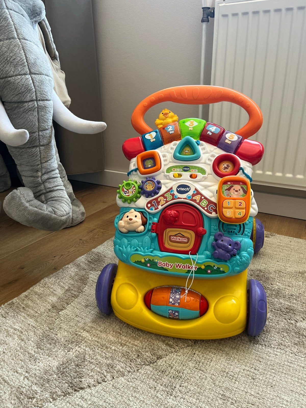 VTech Baby Walker 2-in-1: Loopwagen & Activiteitenpaneel, Ophalen of Verzenden, Zo goed als nieuw, Overige typen, Met licht