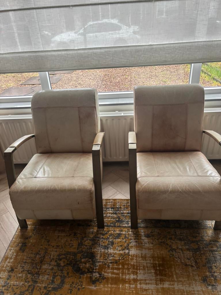 2 stuks fauteuils, Ophalen, Zo goed als nieuw, 75 tot 100 cm, 50 tot 75 cm