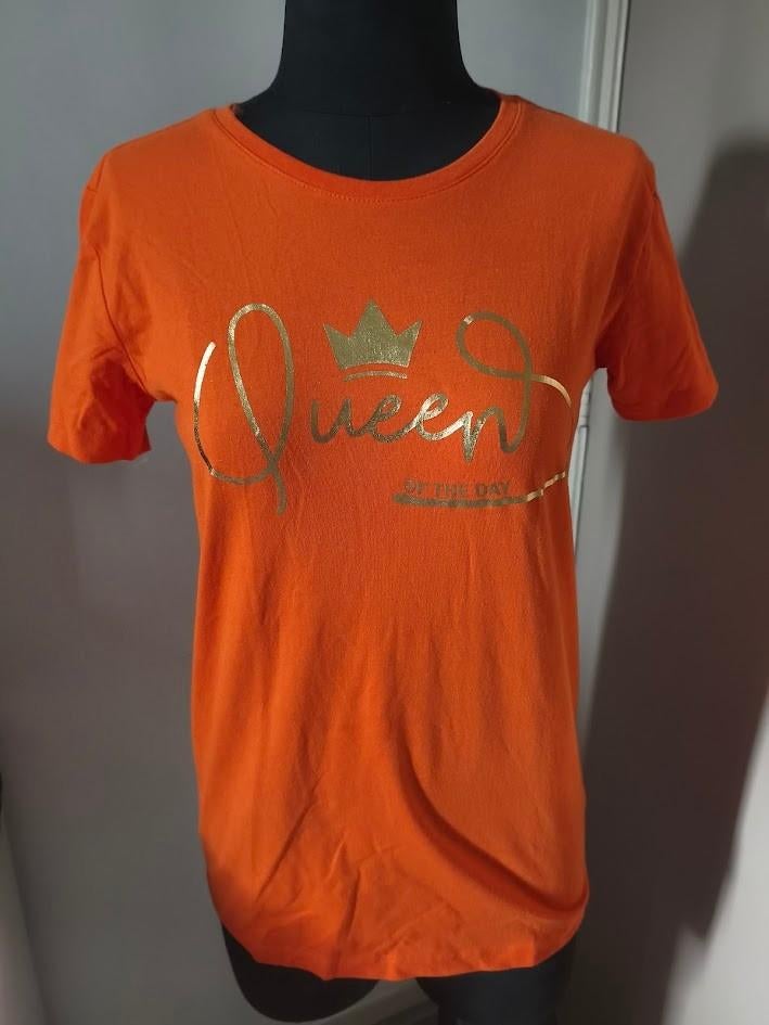 Meiden shirt ‘’Koningsdag’’ Queen of the day, Gebruikt, Meisje, Ophalen of Verzenden, Shirt of Longsleeve
