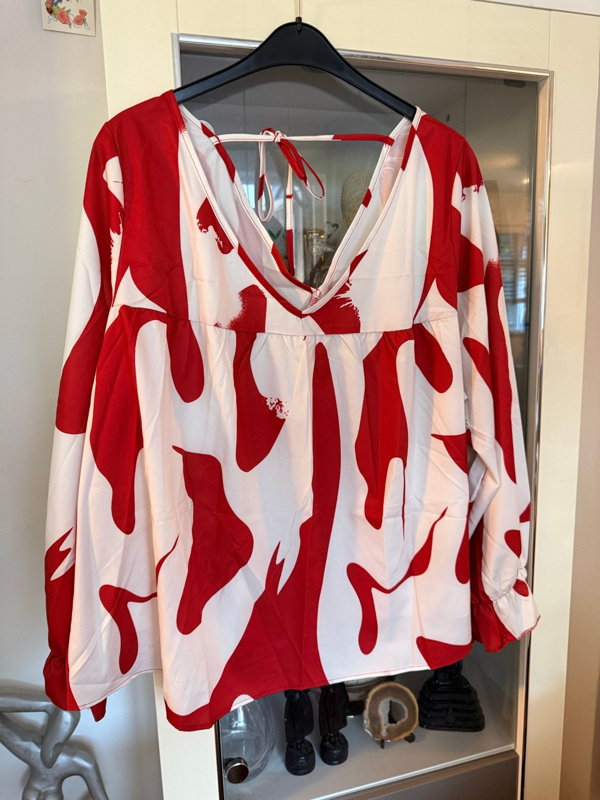 Nieuwe Chic Me tuniek rood/wit patroon, maat 50/52 (5XL), Ophalen of Verzenden, Nieuw, Meerkleurig, Blouse of Tuniek