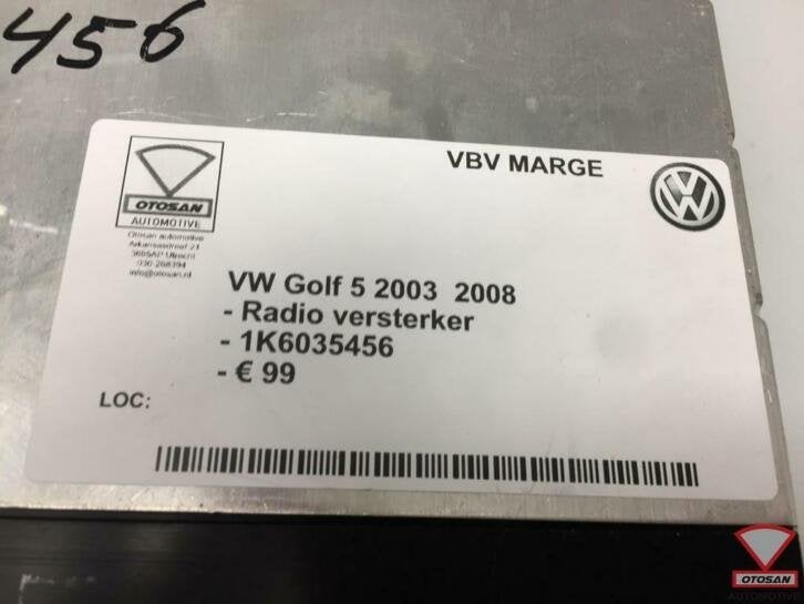 vw golf 5 2003 2008 radio versterker 1k6035456, Auto-onderdelen, Gebruikt, Volkswagen, Volkswagen AG, Berliner Ring 2
38440  Wolfsburg, DE