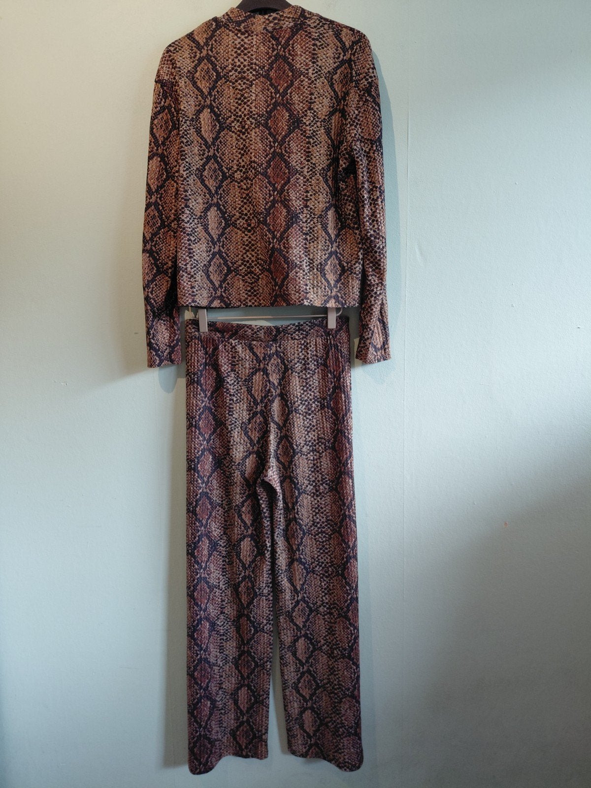 Zara Trafaluc Slangenprint Set - Maat S, Bruin, Zo goed als nieuw, Maat 36 (S), Lang