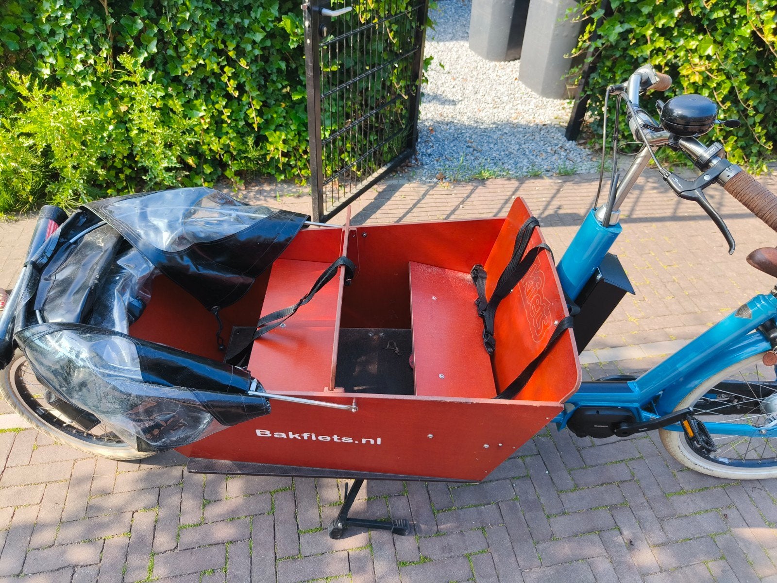 Bakfiets Cargobike Cruiser long elektrisch Petrol, Ophalen, 4 kinderen of meer, Elektrisch