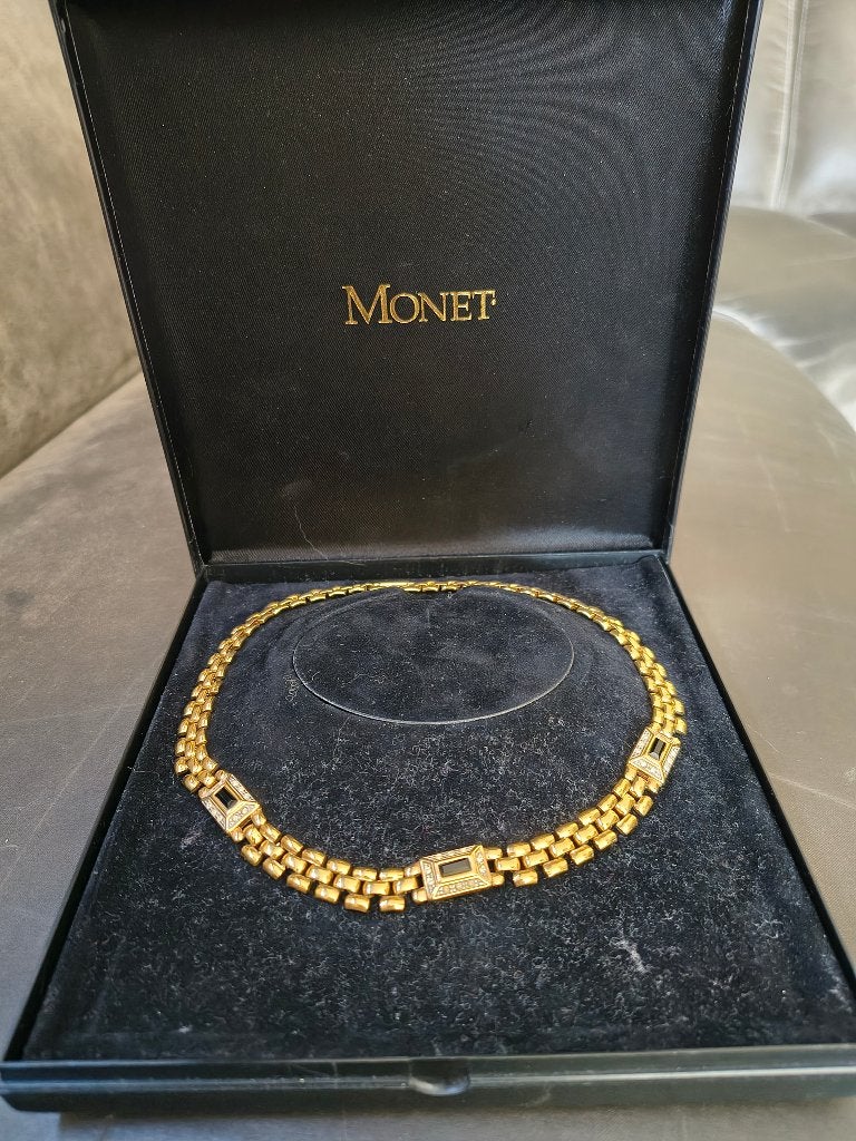 Monet met strass, Overige materialen, Nieuw, Ophalen of Verzenden, Goud
