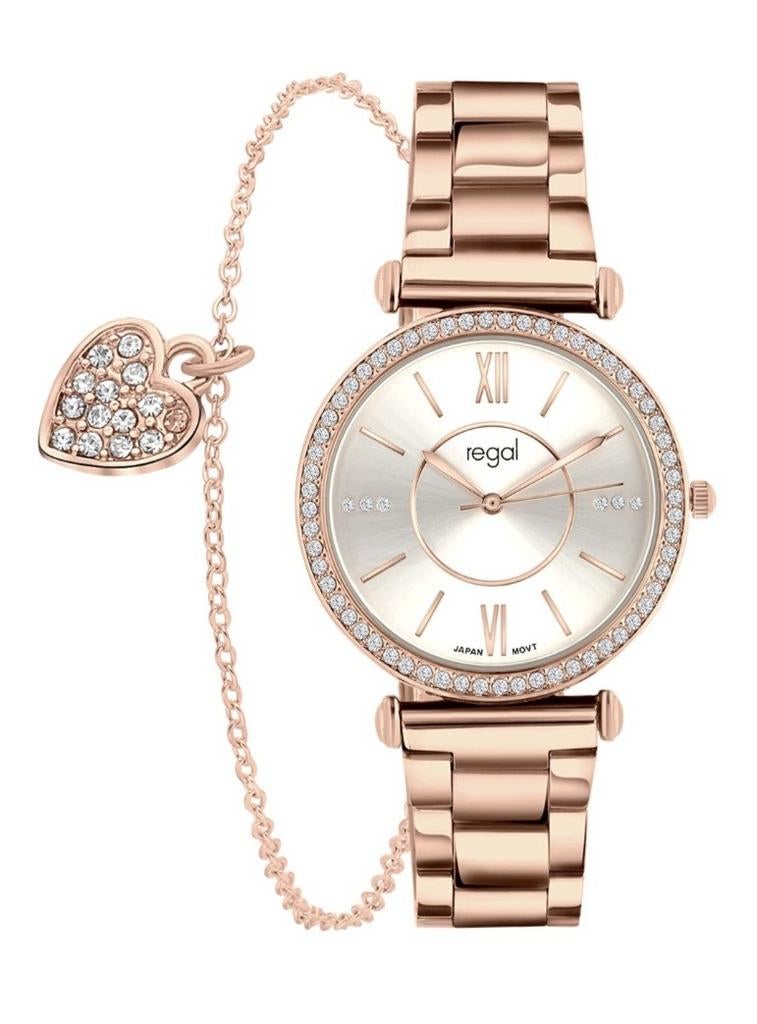 Nieuw rosékleurig horloge met armbandje, Ophalen of Verzenden