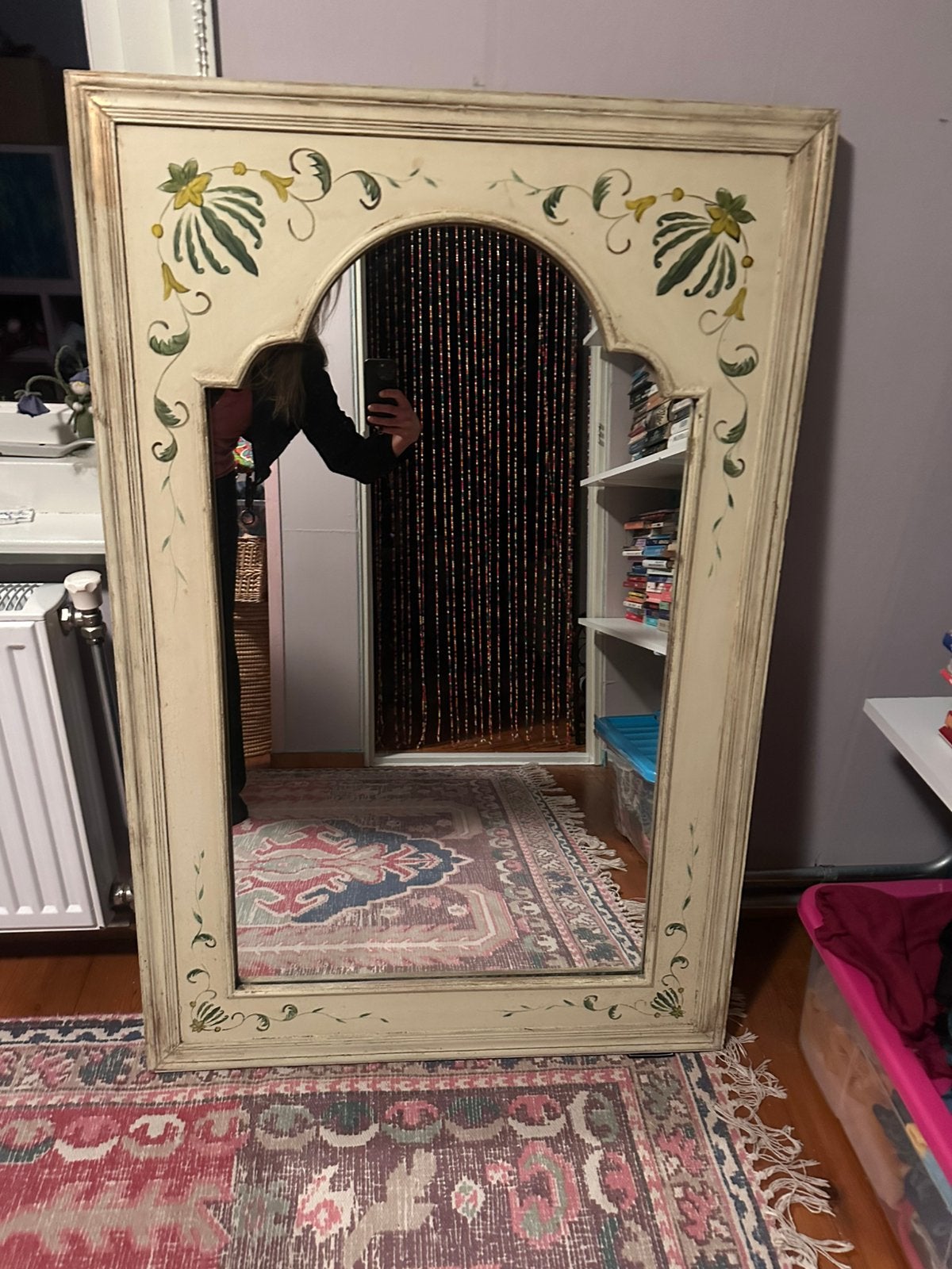 Brocante spiegel, Huis en Inrichting, Ophalen, Gebruikt, 100 tot 150 cm, 75 tot 100 cm