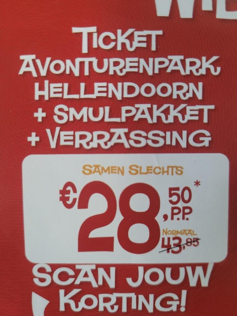 Kortingskaartje Hellendoorn avonturenpark, Eén persoon, Kortingsbon, Pretpark