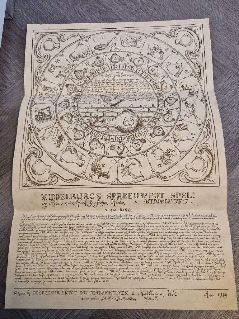 " De Middelburgsche spreeuwpot "  spel 1974, Ophalen of Verzenden, Gebruikt