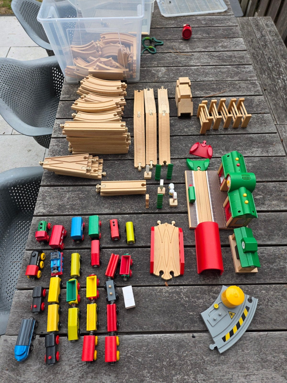Grote originele Brio houten treinbaan met veel extra's, Ophalen, Gebruikt, Overige typen