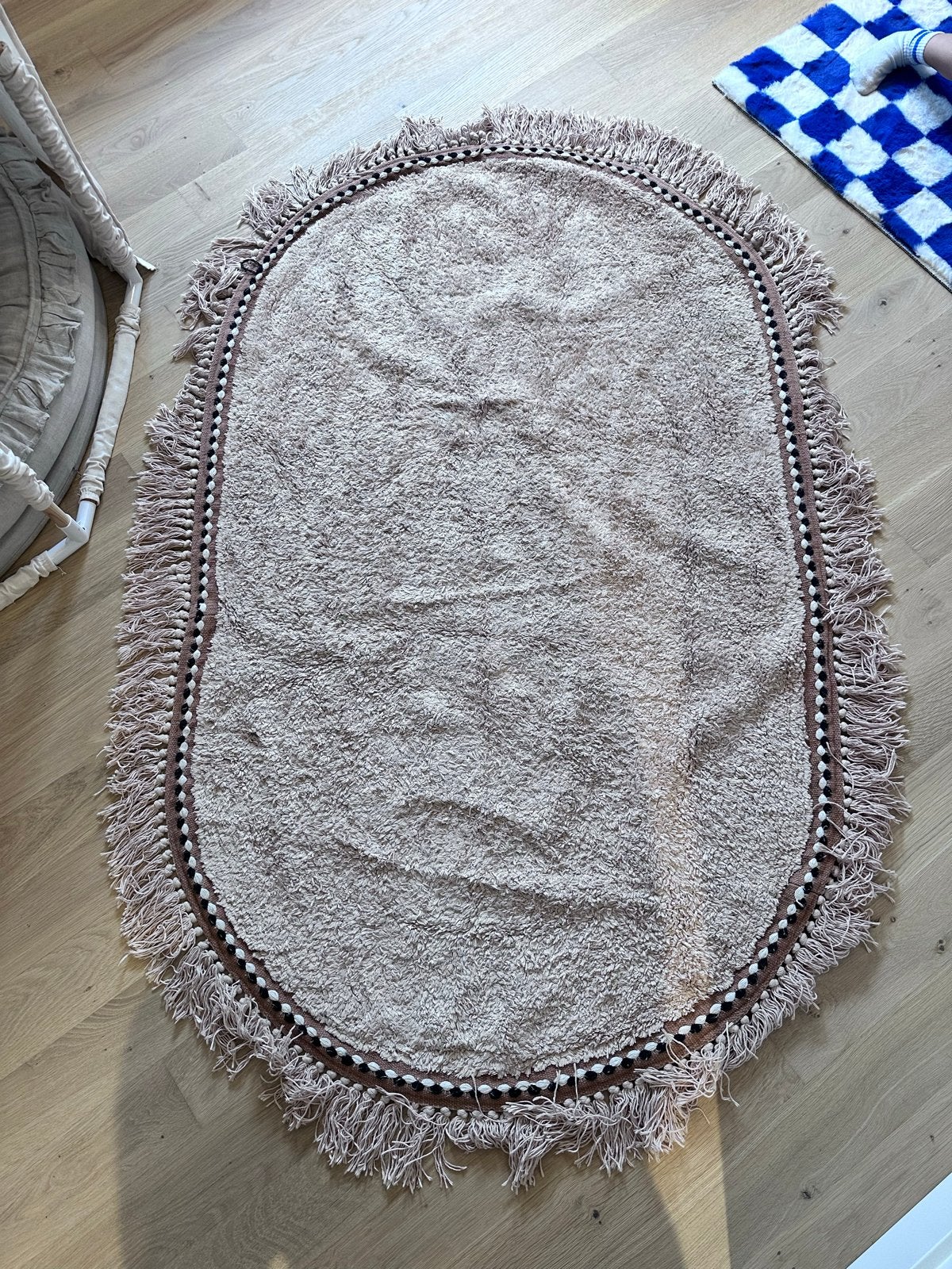 Tapis Petite Charlie vloerkleed ovaal - 90x150 cm, Huis en Inrichting, 100 tot 150 cm, Beige, Nieuw, Ovaal