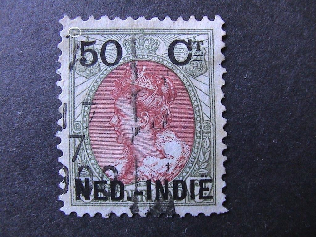 Plaatfout ned.indie 36 met 74 pm , gestempeld ,, Verzenden, Gestempeld, Nederlands-Indië