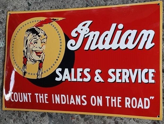 Indian sales & service emaillen reclame bord en veel andere, Reclamebord, Ophalen of Verzenden, Zo goed als nieuw, Info@americansaleshop.nl