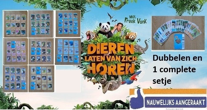 Dieren laten van zich horen / dierenkaartjes AH / Freek Vonk, Verzamelen, Albert Heijn, Ophalen of Verzenden