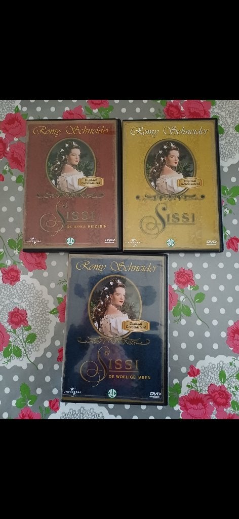 3 dvds van de film sissi, Alle leeftijden, Ophalen, Zo goed als nieuw, Romantiek