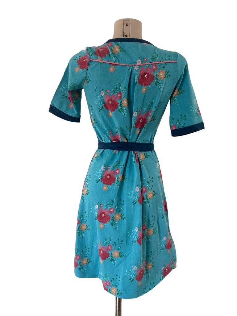 Tante Betsy jurk M, Maat 38/40 (M), Blauw, Ophalen of Verzenden, Zo goed als nieuw