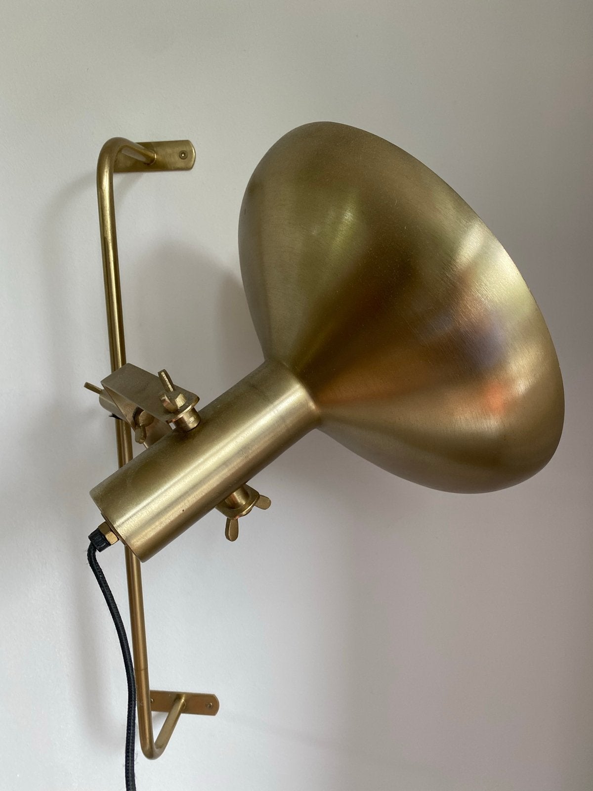 Zuiver wandlamp, messingkleurig, verstelbaar, Ophalen, E27 (groot), Zo goed als nieuw, Verstelbaar