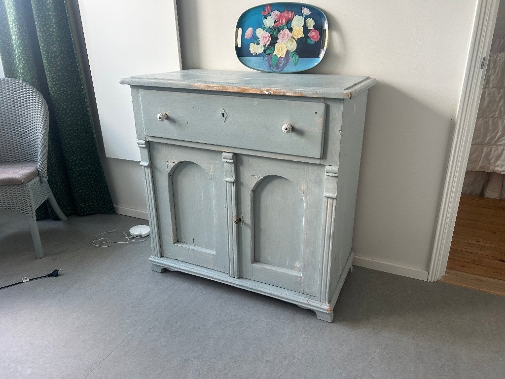 Mooi vintage kastje of commode, Ophalen, Gebruikt, 1 of 2 laden, Vintage