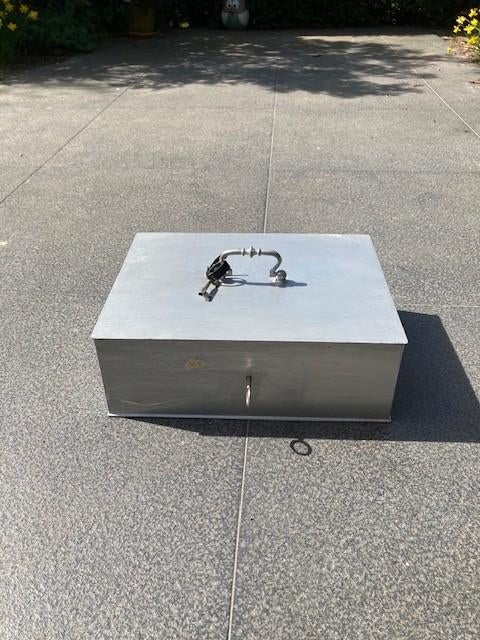 metalen kistje, Huis en Inrichting, Ophalen, Minder dan 50 cm, Gebruikt, Minder dan 50 cm