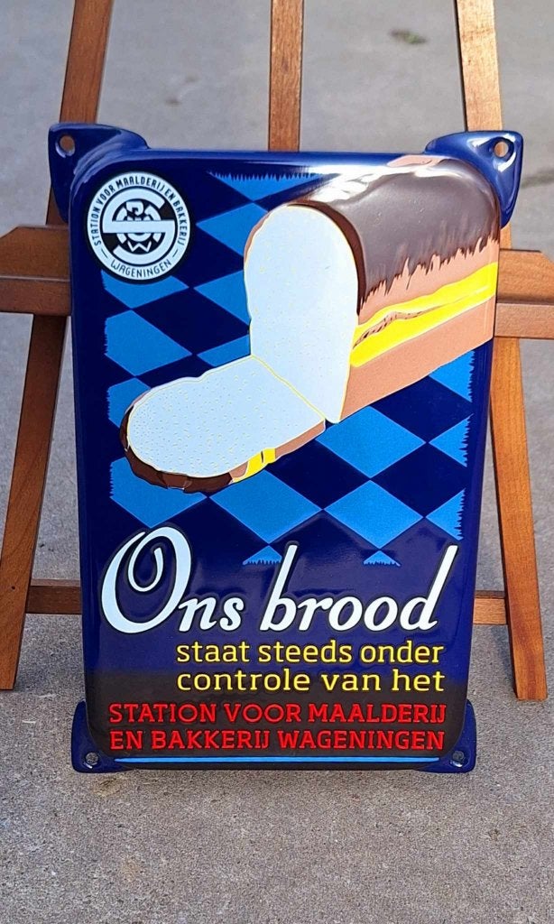 Emaille reclame bord, themabord Ons brood🍞, Verzamelen, Merken en Reclamevoorwerpen, Reclamebord, ., Ophalen of Verzenden, Zo goed als nieuw