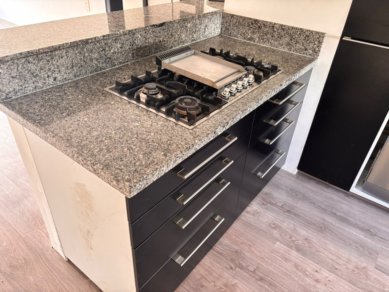 Complete keuken incl. apparatuur & graniet – SPOED – €400, Ophalen, Gebruikt, Graniet of Steen, Hoekkeuken