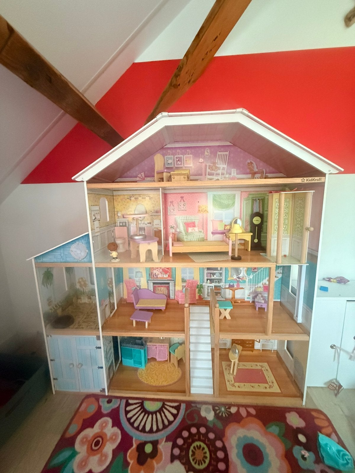 Kidkraft houten barbiehuis, Ophalen, Zo goed als nieuw, Poppenhuis