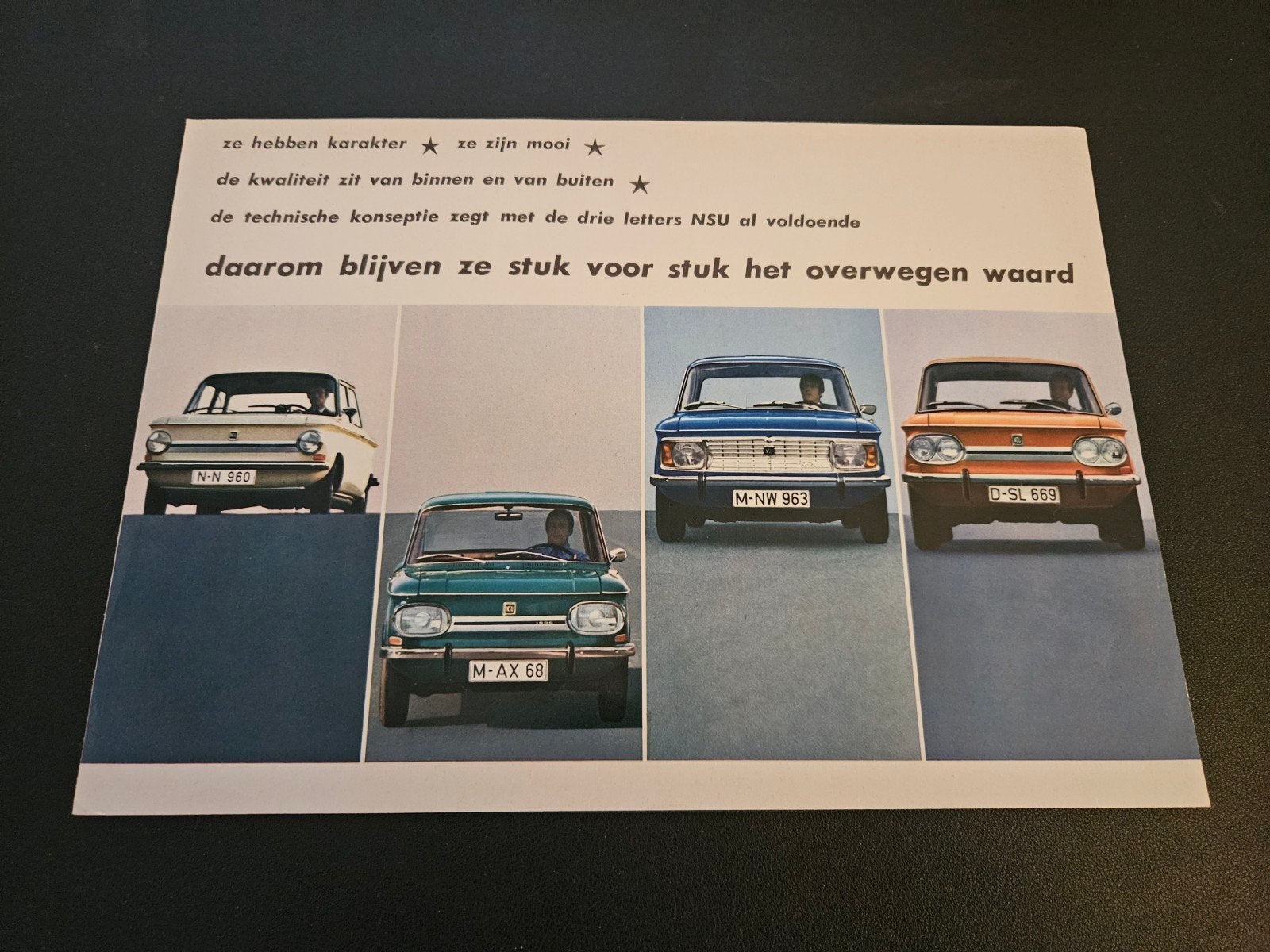 Brochure NSU, Ophalen of Verzenden, Zo goed als nieuw, Overige merken