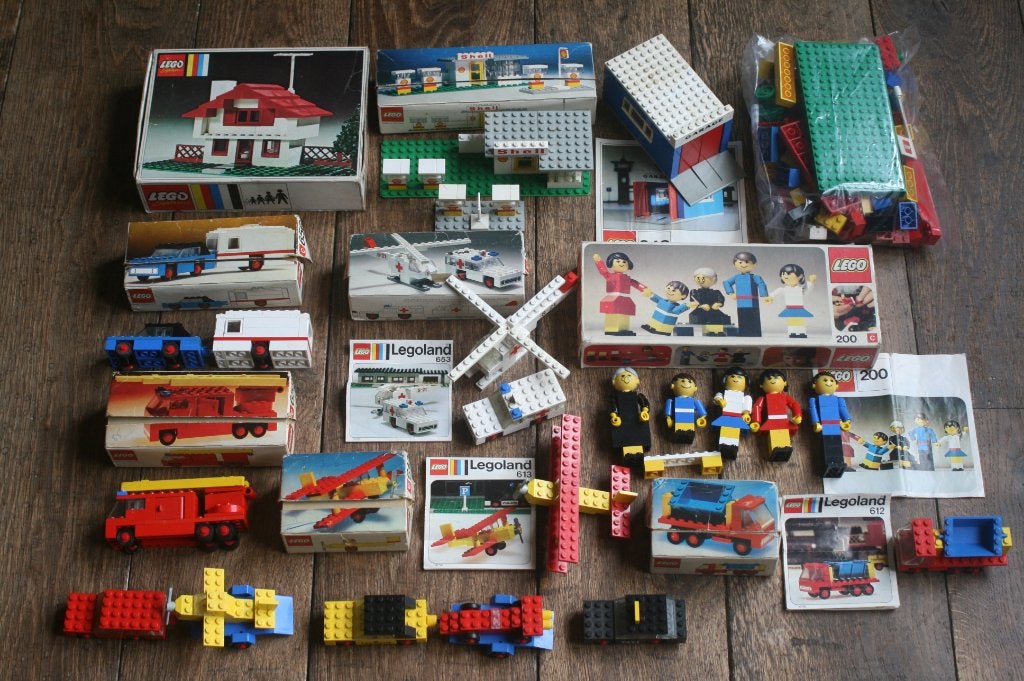 13 x lego set jaren 70 (oa 349, 690 shell, auto’s, enz), Ophalen, Lego, LEGOLAND, Complete set