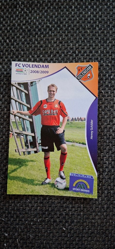 Spelerskaart met handtekening; Henny Schilder # FC Volendam, Ophalen of Verzenden, Nieuw, Overige binnenlandse clubs, Spelerskaart