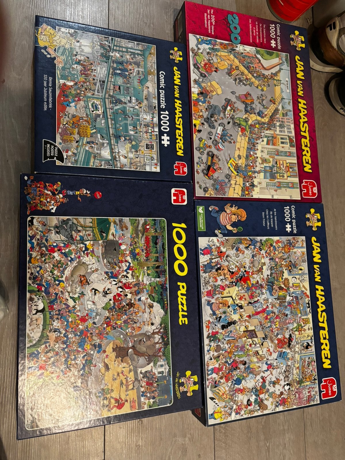 4X JanVanHaasteren 1000 stukjes, Ophalen of Verzenden, 500 t/m 1500 stukjes, Zo goed als nieuw