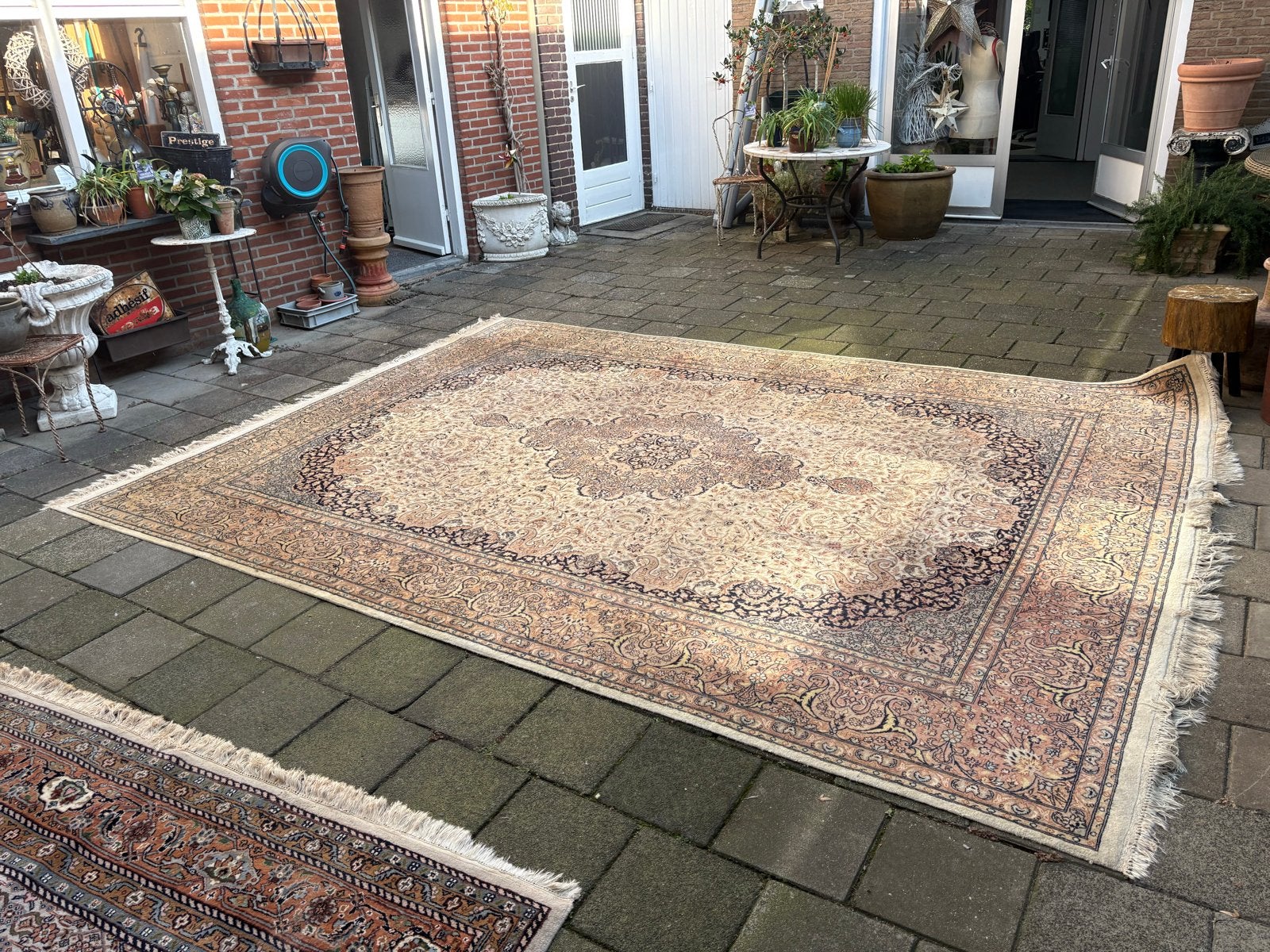 Handgeknoopt wollen tapijt - Klassiek Perzisch design, Ophalen, Beige, 200 cm of meer, Zo goed als nieuw