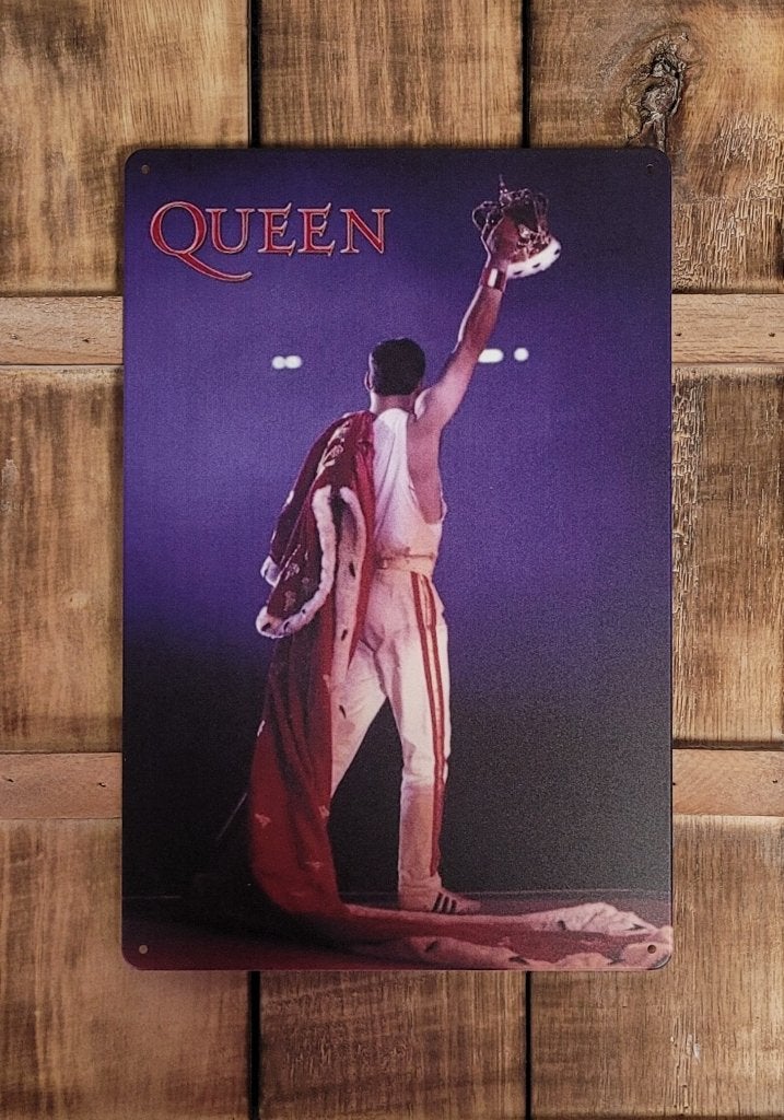 Freddie Mercury Queen kroon reclamebord van metaal wandbord, Info@deconoord.nl, Deco Noord, Nieuw, Ophalen of Verzenden