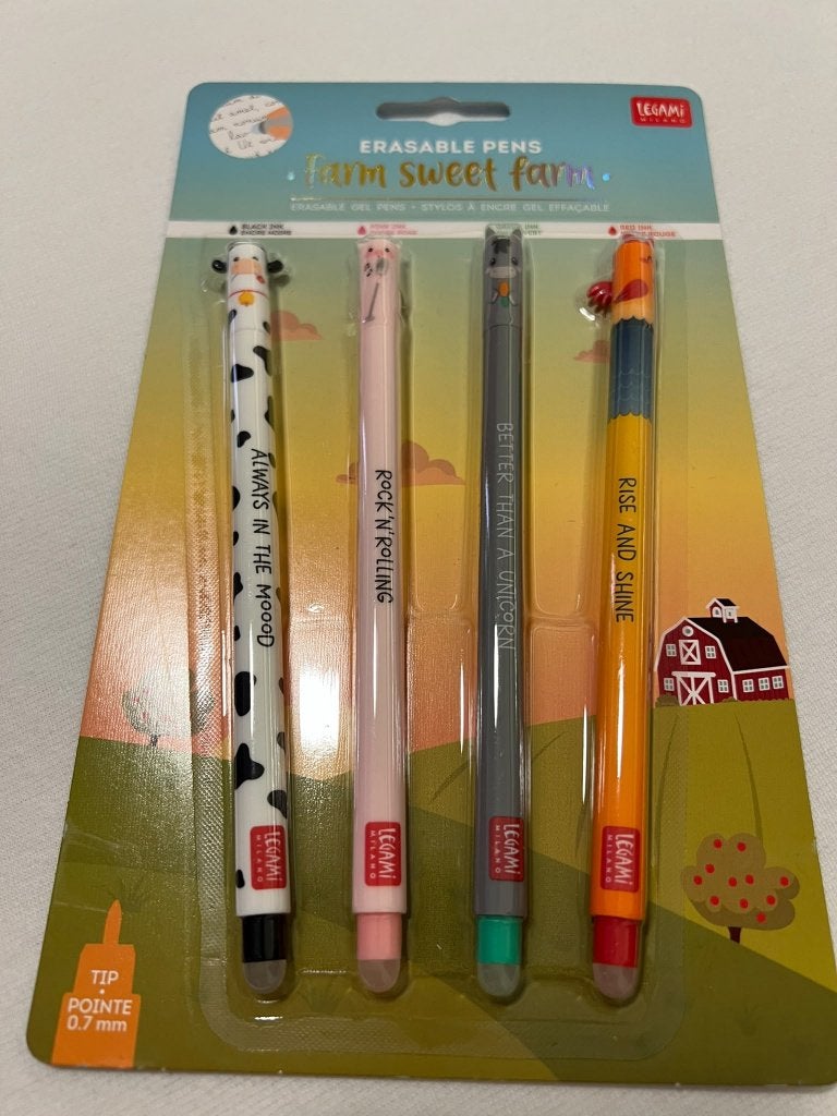 4 Legami pennen -Farm sweet farm - NIEUW, Ophalen of Verzenden, Nieuw