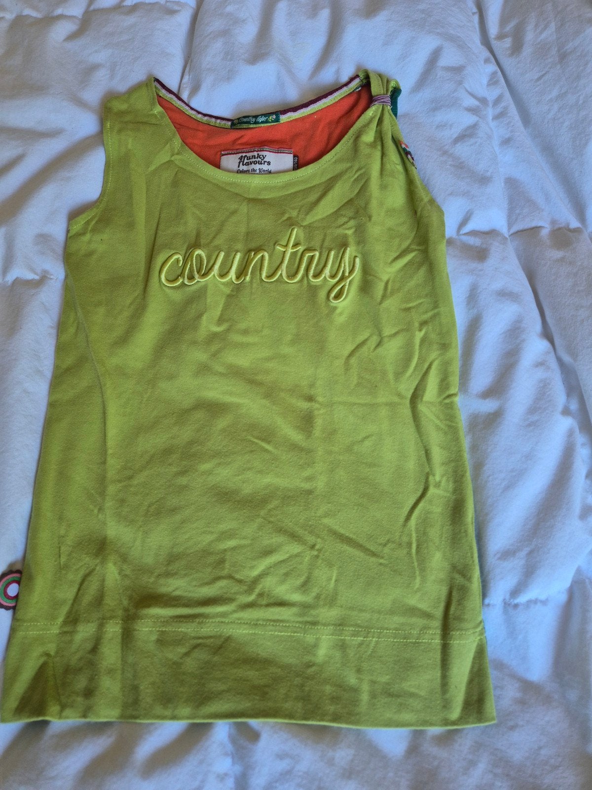Vrolijk topje t shirt 4 funky flavours groen maat 134 140, Ophalen of Verzenden, Zo goed als nieuw, 4funkyflavours, Meisje